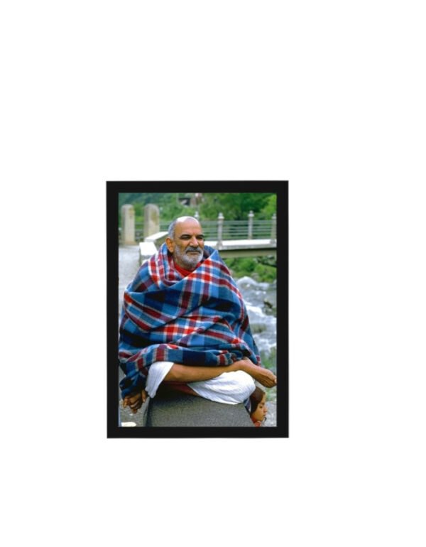 Baba Neem Karoli Ji Framed Poster (A4 Size) – Premium Glossy Finish